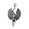 Tibetan Style 304 Stainless Steel Pendants STAS-P305-09AS-1