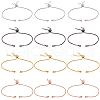 SOFPLATE 12Pcs 4 Colors Rack Plating Adjustable Brass Slider Bracelet Making KK-SP0001-81-1