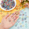   400Pcs 10 Colors Painted Iron Jump Rings IFIN-PH0001-89-3