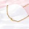 304 Stainless Steel Knotted Link Bracelets BJEW-R027-04G-3