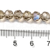 Electroplate Transparent Glass Beads Strands EGLA-A035-T6mm-L16-4
