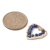Natural Mixed Gemstone Faceted Round Pendants PALLOY-JF02147-01-3