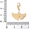 304 Stainless Steel Ginkgo Leaf Pendant Decoration STAS-S165-26G-3