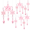 SOFPLATE 15Pcs 3 Styles Christmas Acrylic Snowflake Pendant Decorations HJEW-SP0001-04B-1