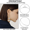 Unicraftale 304 Stainless Steel Hoop Earring Findings STAS-UN0018-17P-4