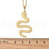 304 Stainless Steel Snake Pendant Necklaces for Women Men NJEW-Z063-03G-07-3