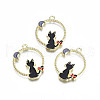 Alloy Enamel Pendants ENAM-S115-193-1