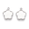 304 Stainless Steel Pendant Cabochon Settings STAS-T065-88P-1