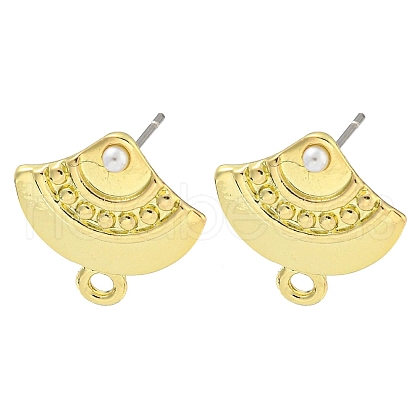 Rack Plating Alloy Stud Earring Finding FIND-C053-09B-G-1