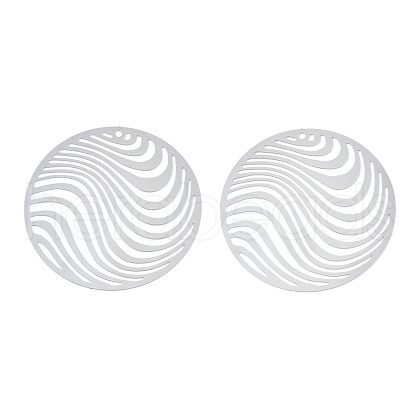 Non-Tarnish 201 Stainless Steel Filigree Pendants X-STAS-S118-061-1