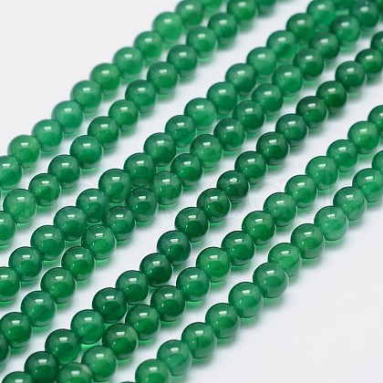 Grade A Natural Agate Round Beads Strands G-F256-01-6mm-G-1