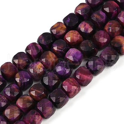 Natural Tiger Eye Dyed Beads Strands G-H028-A01-07A-1