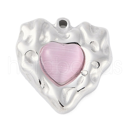 304 Stainless Steel Pendants STAS-L022-046P-02-1