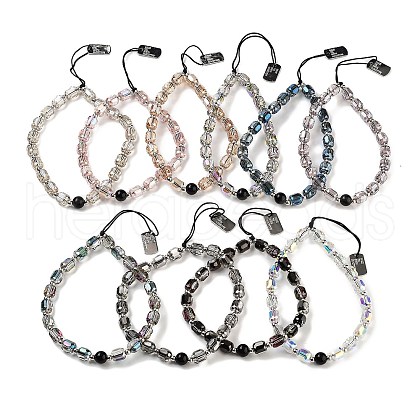 Stainless Steel & Glass Beads Mobile Straps AJEW-H153-05P-1