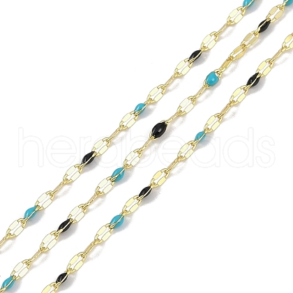 Rack Plating Brass Dapped Chains AJEW-Q153-03G-06-1