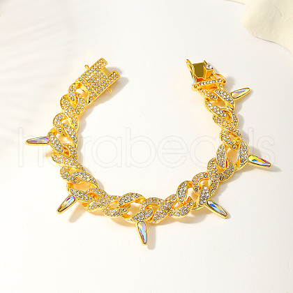 Fashionable Alloy Crystal Rhinestone Twisted Chain Bracelets MR2399-1