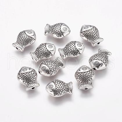 Tibetan Style Alloy Beads TIBEB-6794-AS-NR-1