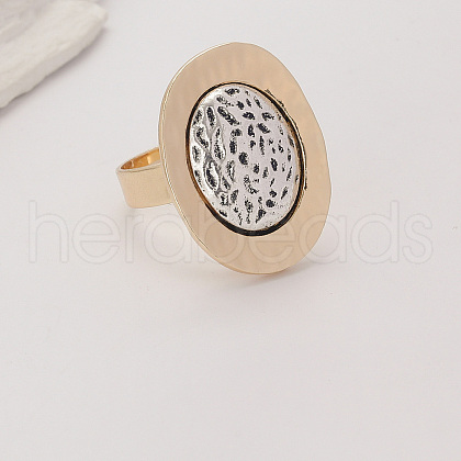 Zinc Alloy Pearl Geometric Statement Finger Rings for Women MH8258-4-1