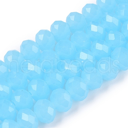 Glass Beads Strands EGLA-A044-J8mm-D04-1