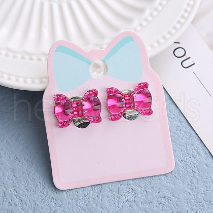 Alloy Plastic Clip-on Earrings for Kid WG9F41F-06-1