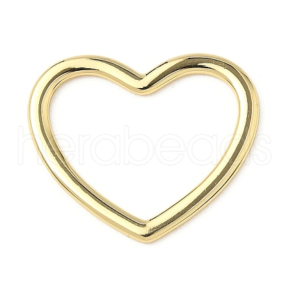 Brass Heart Linking Rings KK-K293-54G-1