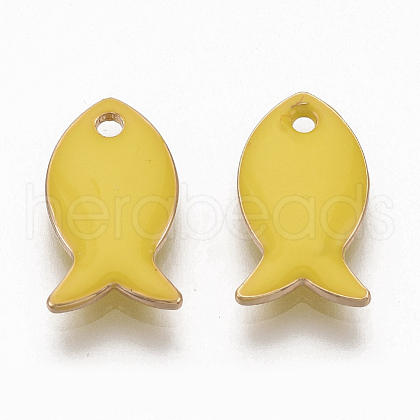 Raw(Unplated) Brass Enamel Charms KK-Q762-025C-08-NF-1