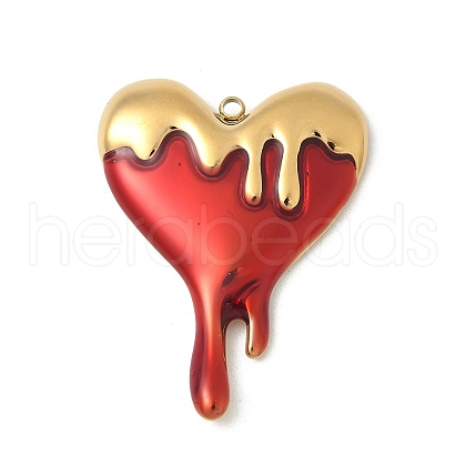 304 Stainless Steel Enamel Pendants STAS-V015-23G-1