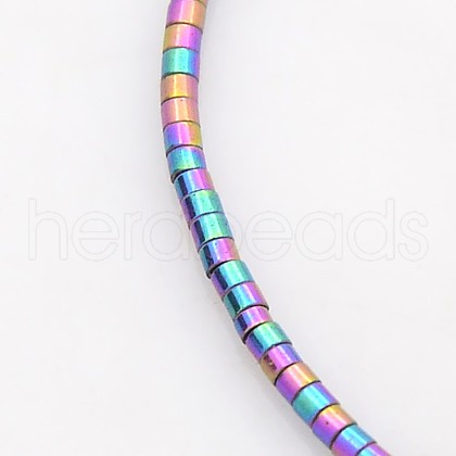 Electroplate Non-Magnetic Synthetic Hematite Column Beads Strands G-J210D-10-1