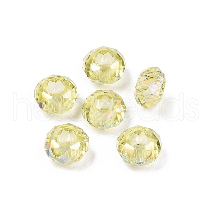 Transparent Glass European Beads GPDL-N005-D14mm-A03-1