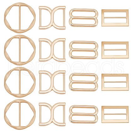 WADORN 16Pcs 4 Style Zinc Alloy Bag Connector Anchor Buckles FIND-WR0008-40-1