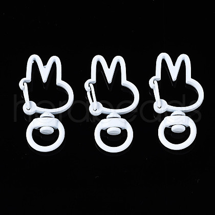 Spray Painted Eco-Friendly Alloy Swivel Snap Hooks Clasps PALLOY-T080-12M-NR-1