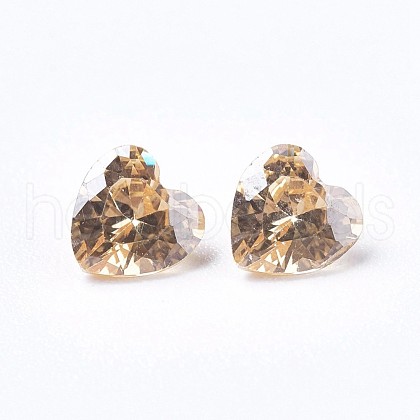 Cubic Zirconia Pointed Back Cabochons ZIRC-WH0001-C02-1