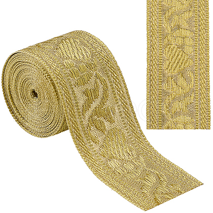 Gorgecraft 4.6~5 Yards Ethnic Style Polyester Jacquard Ribbon for Sewing Decoration OCOR-GF0003-96B-1