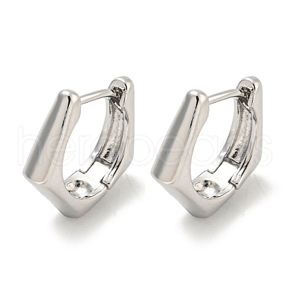 Brass Hoop Earrings EJEW-L211-010S-P-1