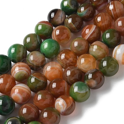 Natural Agate Beads Strands G-NH0001-G08-01-1