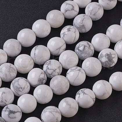 Natural Howlite Beads Strands G-D855-13-8mm-1