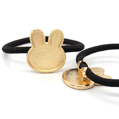 Zinc Alloy Hair Ties Findings OHAR-PW0001-237B-G-1
