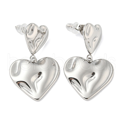 Non-Tarnish 304 Stainless Steel Dangle Stud Earrings EJEW-P253-01P-1