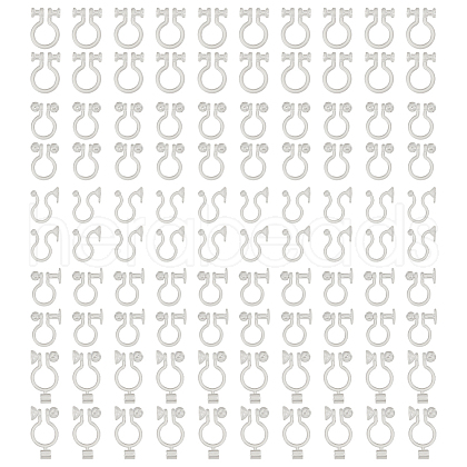 ARRICRAFT 100Pcs 5 Styles Plastic Clip-on Earring Findings KY-AR0001-30-1