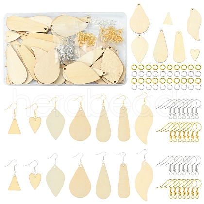 DIY Unfinished Blank Earring Making Kit DIY-FS0004-10-1