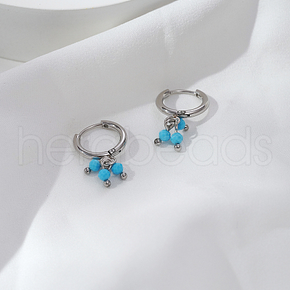 Stainless Steel Round Hoop Earrings IJ6670-1-1