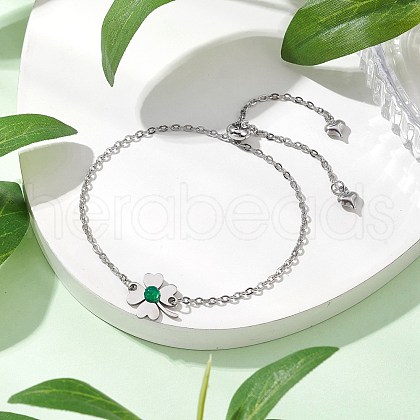 304 Stainless Steel Cable Chains Link Bracelets BJEW-JB11617-1
