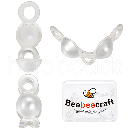 Beebeecraft 40Pcs 925 Sterling Silver Bead Tips STER-BBC0007-70-1