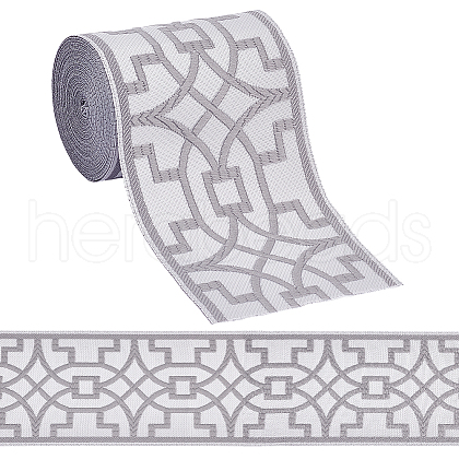 5M Polyester Embroidery Geometric Ribbons OCOR-FG0002-14B-1
