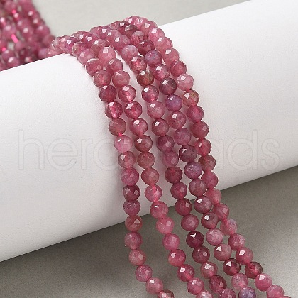Natural Red Tourmaline Beads Strands G-RM250101-C11-1
