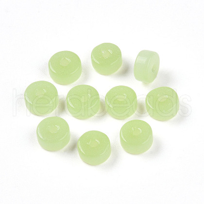 Imitation Jade Glass Beads X1-GLAA-N007-6x3mm-B01-1
