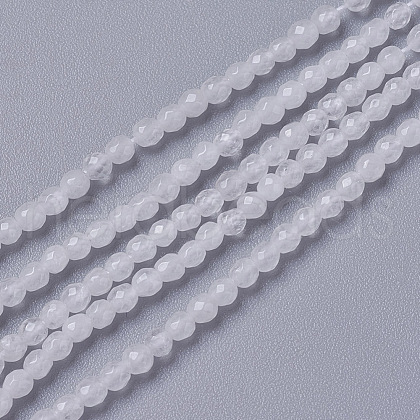 Natural White Jade Beads Strands G-F596-46E-2mm-1