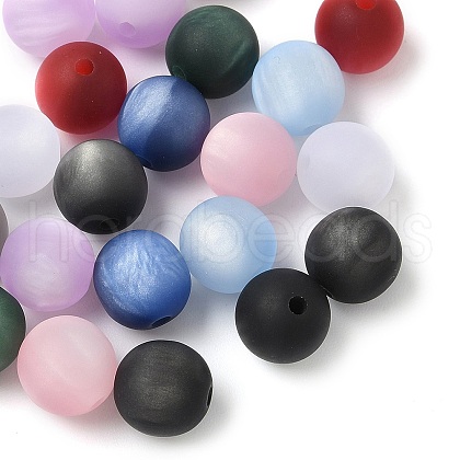Resin Imitation Cat Eye Beads RESI-Q025-01B-1