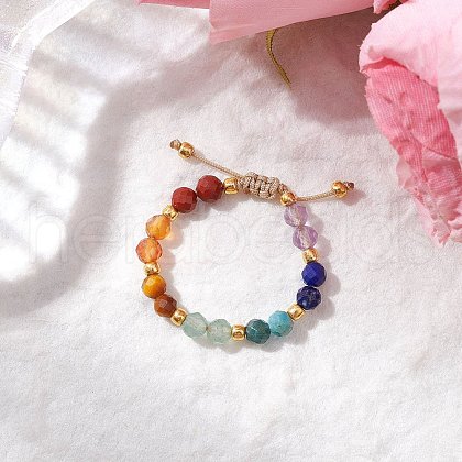 Adjustable Gemstone Finger Rings for Women RJEW-JR00874-02-1