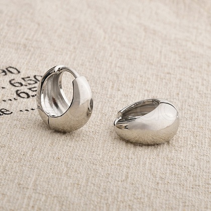 Brass Hoop Earrings EJEW-U055-21P-1